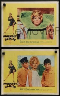 3r219 MODESTY BLAISE 8 LCs 1966 sexiest female secret agent Monica Vitti & Terence Stamp!