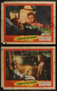 3r841 NIGHT OF THE HUNTER 3 LCs 1956 Shelley Winters, Lilian Gish, Laughton's classic noir!