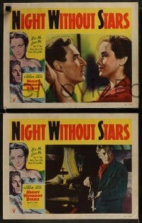 3r232 NIGHT WITHOUT STARS 8 LCs 1952 David Farrar, Nadia Gray, Maurice Teynac!
