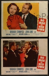 3r842 NO MAN OF HER OWN 3 LCs 1950 great images of Barbara Stanwyck, John Lund!