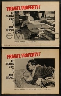 3r741 PRIVATE PROPERTY 4 LCs 1960 Corey Allen, Jerome Cowan, sexy Kate Manx!