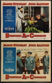 3r759 STRATEGIC AIR COMMAND 4 LCs 1955 romantic images of pilot James Stewart & June Allyson!