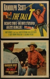 3r326 TALL T 8 LCs 1957 Budd Boetticher directed, cowboys Randolph Scott, Henry Silva!