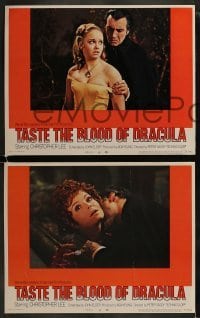 3r470 TASTE THE BLOOD OF DRACULA 7 LCs 1970 great images of vampire Christopher Lee, Hammer horror!