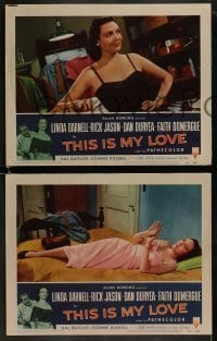 3r764 THIS IS MY LOVE 4 LCs 1954 Dan Duryea, Linda Darnell, Faith Domergue!