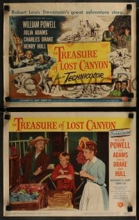 3r357 TREASURE OF LOST CANYON 8 LCs 1952 William Powell in Robert Louis Stevenson western adventure!