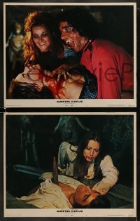 3r479 VAMPIRE CIRCUS 7 LCs 1972 human fangs ripping throats, no sawdust can soak up all the blood!
