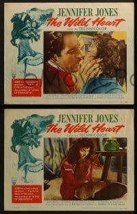 3r385 WILD HEART 8 LCs 1952 Jennifer Jones' fox has Gone to Earth, Powell & Pressburger!