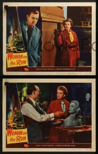 3r650 WOMAN ON THE RUN 5 LCs 1950 cool images of Ann Sheridan, Dennis O'Keefe, film noir!