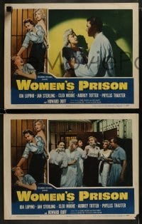3r874 WOMEN'S PRISON 3 LCs 1954 sexy convict Cleo Moore with incarcerated women!