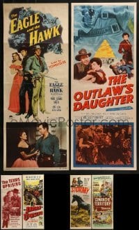 3s218 LOT OF 6 FORMERLY FOLDED WESTERN INSERTS 1940s-1950s a variety of cowboy movie images!
