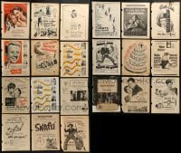 3s107 LOT OF 21 MOVIE MAGAZINE ADS 1940s-1950s different advertising for a variety of movies!