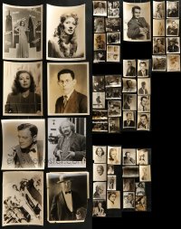 3s333 LOT OF 57 8X10 STILLS WITH DISCOLORATION 1940s-1950s portraits of a variety of movie stars!