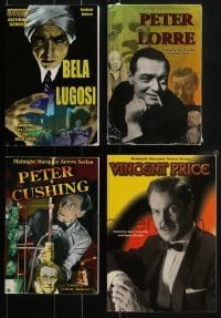 3s179 LOT OF 4 MIDNIGHT MARQUEE ACTOR BIOGRAPHY SOFTCOVER BOOKS 1990s-2000s Lugosi, Lorre, Price!