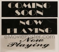 3s134 LOT OF 3 PLASTIC HEADERS 1990s Coming Soon & Now Playing, mylar marquees!