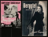 3s321 LOT OF 2 DANISH PROGRAMS OF ALFRED HITCHCOCK MOVIES 1940s-1950s great different images!