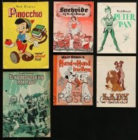 3s311 LOT OF 6 DANISH PROGRAMS OF WALT DISNEY MOVIES 1950s-1960s great different images!