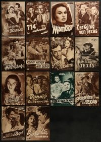 3s125 LOT OF 14 GERMAN PROGRAMS 1950s-1960s different images from a variety of movies!