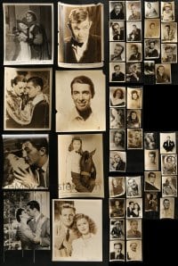 3s341 LOT OF 47 8X10 STILLS WITH DISCOLORATION 1940s-1950s portraits of a variety of movie stars!