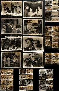 3s338 LOT OF 52 8X10 STILLS WITH DISCOLORATION 1940s-1950s great scenes from a variety of movies!