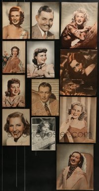 3s281 LOT OF 12 PICTURE FRAME PHOTOS 1930s-1940s great portraits of top actors & actresses!