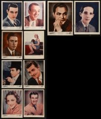 3s282 LOT OF 10 CUBAN COLOR 8X11 PORTRAITS 1930s great portraits of top actors & actresses!
