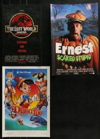 3s241 LOT OF 60 UNFOLDED MINI AND SPECIAL POSTERS 1991 - 1996 Jurassic Park 2, Pinocchio, Ernest!