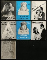 3s306 LOT OF 7 GRETA GARBO DANISH PROGRAMS 1950s different images from several of her movies!
