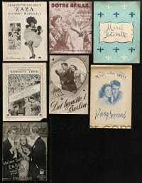 3s308 LOT OF 7 DANISH PROGRAMS 1930s-1940s different images from a variety of movies!