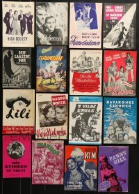 3s298 LOT OF 16 DANISH PROGRAMS 1940s-1960s different images from a variety of movies!