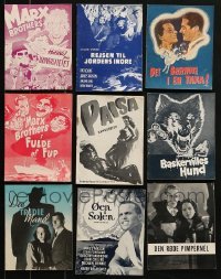 3s305 LOT OF 9 DANISH PROGRAMS 1950s different images from a variety of movies!