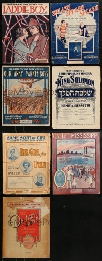 3s119 LOT OF 7 11X14 SHEET MUSIC 1910s a vairety of different songs with cool cover art!