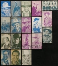 3s265 LOT OF 18 COWBOY ARCADE CARDS 1940s great portraits of male western stars!