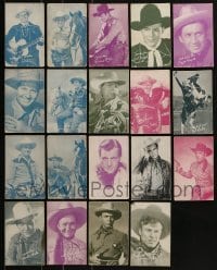 3s264 LOT OF 19 COWBOY ARCADE CARDS 1940s great portraits of male western stars!