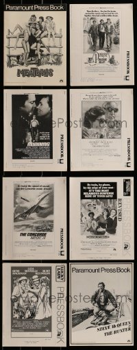 3s090 LOT OF 8 UNCUT PRESSBOOKS 1970s advertising for a variety of different movies!
