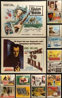 3s226 LOT OF 16 MOSTLY UNFOLDED HALF-SHEETS 1950s-1960s great images from a variety of movies!