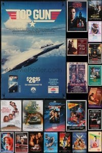 3s259 LOT OF 22 MOSTLY UNFOLDED SINGLE-SIDED VIDEO POSTERS 1980s a variety of movie images!