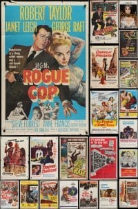 3s044 LOT OF 76 FOLDED ONE-SHEETS 1950s-1970s great images from a variety of different movies!