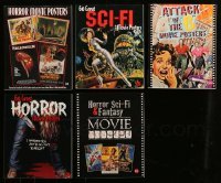 3s178 LOT OF 5 BRUCE HERSHENSON HORROR/SCI-FI SOFTCOVER MOVIE BOOKS 1990s-00s color poster images!
