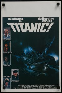 3t242 RAISE THE TITANIC Belgian 1980 Goozee art of legendary ship at the bottom of the ocean!