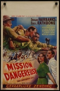 3t250 SUN NEVER SETS Belgian R1950s Douglas Fairbanks Jr & Basil Rathbone in African Gold Coast!