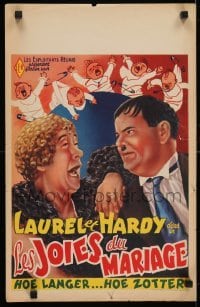 3t256 TWICE TWO Belgian R1950s wacky art of Stan Laurel & Oliver Hardy, Hal Roach