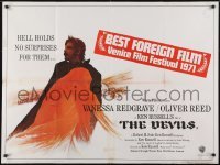 3t284 DEVILS British quad 1971 black title, directed by Ken Russell, Oliver Reed & Vanessa Redgrave!