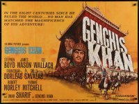 3t292 GENGHIS KHAN British quad 1965 Omar Sharif as Mongolian Prince of Conquerors, Stephen Boyd!