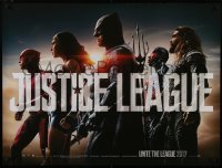 3t299 JUSTICE LEAGUE teaser DS British quad 2017 Affleck as Batman, Gadot as Wonder Woman, Momoa!