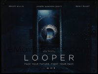 3t306 LOOPER teaser DS British quad 2012 Bruce Willis, hunted by the future, haunted by the past!