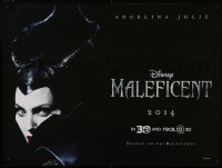 3t309 MALEFICENT teaser DS British quad 2014 close-up image of sexy Angelina Jolie in title role!