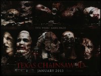 3t333 TEXAS CHAINSAW 3D teaser DS British quad 2013 Alexandra Daddario, evil wears many faces!