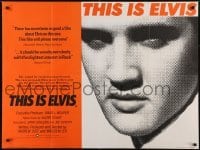 3t334 THIS IS ELVIS British quad 1981 Elvis Presley rock 'n' roll biography, portrait of The King!