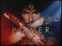 3t342 WONDER WOMAN teaser DS British quad 2017 sexiest Gal Gadot in title role/Diana Prince, Power!